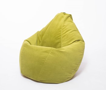 Кресло-мешок Груша малое, велюр однотон, травянное в Костроме - предосмотр