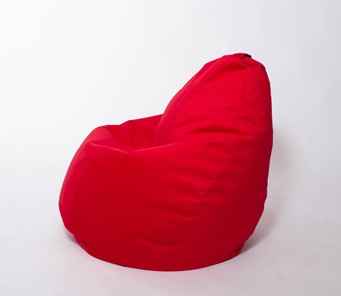 Кресло-мешок Груша большое, велюр однотон, красное в Костроме - предосмотр 1