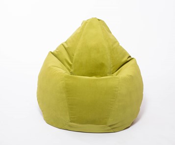 Кресло-мешок Груша малое, велюр однотон, травянное в Костроме - предосмотр 1