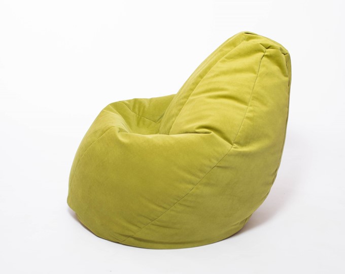 Кресло-мешок Груша малое, велюр однотон, травянное в Костроме - изображение 2