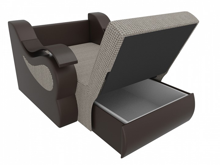 Кресло-кровать Меркурий (60), Корфу 02 (рогожка)/черный (экокожа) в Костроме - изображение 2