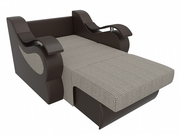 Кресло-кровать Меркурий (60), Корфу 02 (рогожка)/черный (экокожа) в Костроме - изображение 1