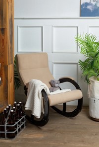 Кресло-качалка в гостиную Корсика, ткань Amigo Beige 34-Т-AB в Костроме - предосмотр 8