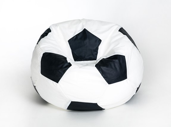 Кресло-мешок Мяч малый, бело-черный в Костроме - изображение