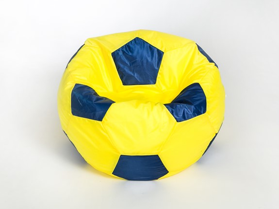 Кресло-мешок Мяч малый, желто-синий в Костроме - изображение