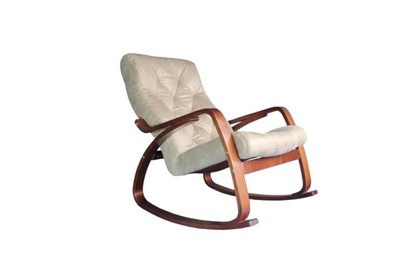 Кресло-качалка Гранд, замша крем в Костроме - изображение