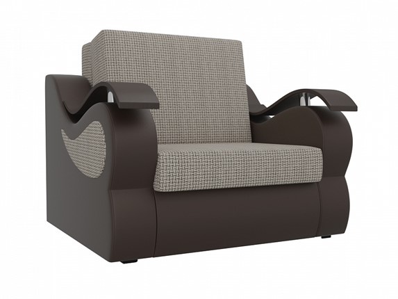 Кресло-кровать Меркурий (60), Корфу 02 (рогожка)/черный (экокожа) в Костроме - изображение