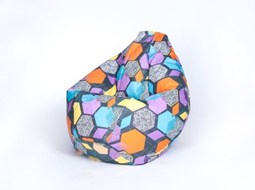 Кресло-мешок Груша малое, велюр принт, геометрия в Костроме