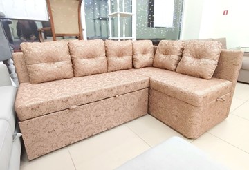 Кухонный диван Яшма 1 ДУ Весь в ткани Жаккард AFINA 06 в Костроме