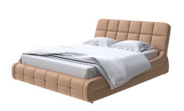 Спальная кровать Corso-6 140x200, Экокожа (Бронзовый перламутр) в Костроме