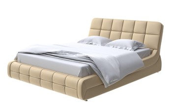 Кровать в спальню Corso-6 140x200, Экокожа (Золотой перламутр) в Костроме
