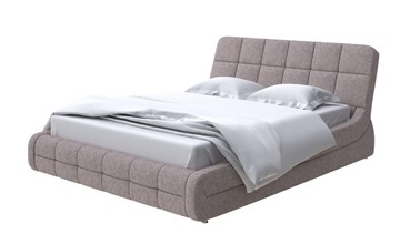 Двуспальная кровать Corso-6 140x200, Рогожка (Levis 25 Светло-коричневый) в Костроме