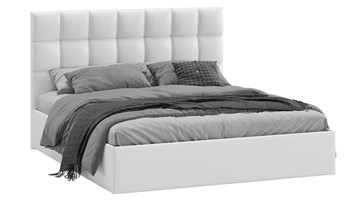 2-спальная кровать Эмбер тип 1 (Экокожа белая) в Костроме