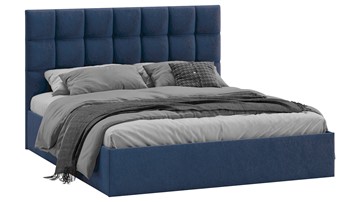 Кровать 2-спальная Эмбер тип 1 (Микровелюр Wellmart Blue) в Костроме