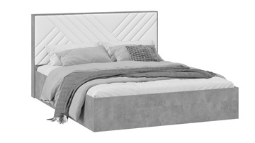 Двуспальная кровать Хилтон Тип 1 (Ателье светлый/Белый) в Костроме