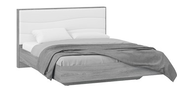 Кровать спальная Миранда тип 1 (Дуб Гамильтон/Белый глянец) в Костроме