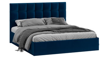 2-спальная кровать с подъемным механизмом Эмбер (Велюр Confetti Blue) в Костроме