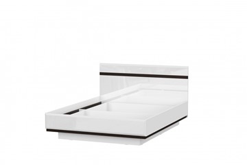 Кровать в спальню Соло универсальная 1,6х2,0, белый/белый глянец/венге в Костроме