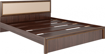 Кровать 2-спальная Беатрис М09 с мягким изголовьем (Орех Гепланкт) в Костроме