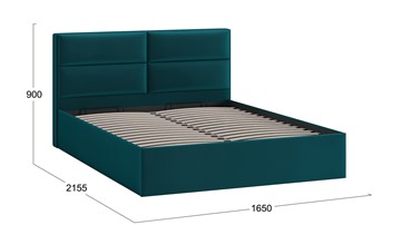 Двуспальная кровать с механизмом Глосс Тип 1 (Велюр Confetti Izumrud) в Костроме - предосмотр 1