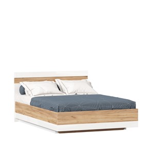 Кровать полутороспальная Фиджи 1400 с подъемным механизмом ЛД 659.081, Дуб золотой/Белый в Костроме