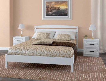 Спальная кровать Камелия-1 (Белый Античный) 140х200 в Костроме - предосмотр 1