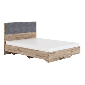 Кровать полутороспальная Николь (мод.1.1) 1,4 серый текстиль, с ортопедическим основанием в Костроме