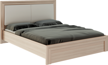Кровать спальная Глэдис М31 (Шимо светлый/Белый текстурный) в Костроме