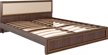 Двуспальная кровать Беатрис М10 с мягким изголовьем (Орех Гепланкт) в Костроме