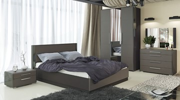 Модульная спальня Наоми №2, цвет Фон серый, Джут в Костроме