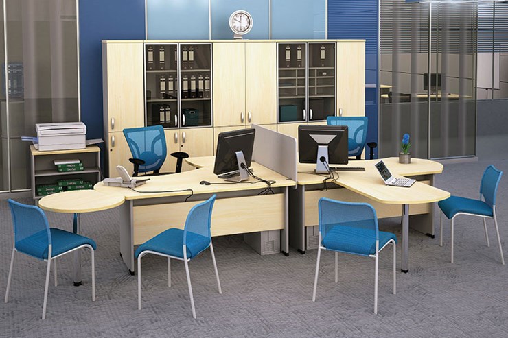 Набор мебели в офис Boston для 2 сотрудников по работе с клиентами в Костроме - изображение