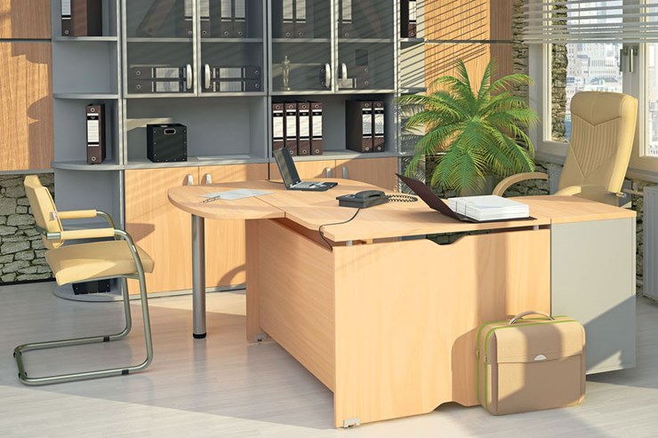Офисный комплект мебели Милан для руководителя отдела в Костроме - изображение