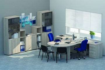 Набор мебели в офис Twin для 2 сотрудников с совмещенными столами в Костроме - предосмотр