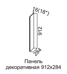 Панель декоративная Вельвет для верхних модулей 912х284 в Костроме