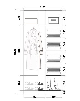 Детский шкаф-купе угловой Хит-У-24-4-77-28, Мишка в интерьере, Дуб сонома в Костроме - изображение 2