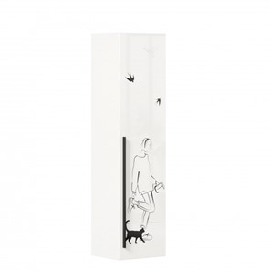 Шкаф 1-створчатый Джоли Тип 1 ЛД 535.010, Серый шелк в Костроме