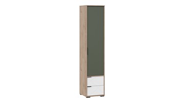 Шкаф для белья комбинированный Лео ТД-410.07.21 (Гикори джексон/Белый матовый/Дымчатый зеленый) в Костроме