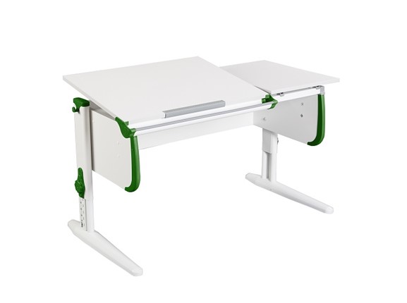 Детский стол-трансформер 1/75-40 (СУТ.25) белый/белый/Зеленый в Костроме - изображение