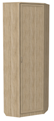 Распашной шкаф 402 угловой со штангой, цвет Дуб Сонома в Костроме - изображение
