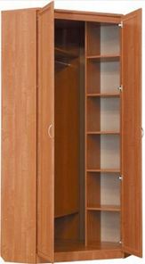 Распашной шкаф 401 угловой со штангой, цвет Венге в Костроме - предосмотр 1