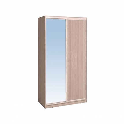 Шкаф 2-х дверный 1200 Домашний Зеркало/ЛДСП, Ясень шимо светлый в Костроме - изображение