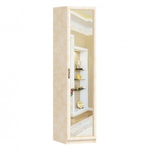 Распашной шкаф Александрия с зеркалом ЛД 625.042, Рустика/Кожа Ленто в Костроме