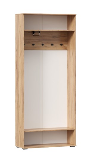 Шкаф двухстворчатый Фиджи с декоративными накладками 659.310, Дуб Золотой/Белый в Костроме - изображение 2