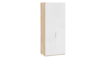 Шкаф для одежды Эмбер СМ-348.07.003 (Яблоня Беллуно/Белый глянец) в Костроме