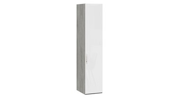 Шкаф для белья Эмбер СМ-348.07.001 (Дуб Гамильтон/Белый глянец) в Костроме