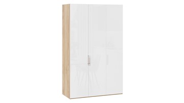 Шкаф для одежды Эмбер СМ-348.07.008 (Яблоня Беллуно/Белый глянец) в Костроме