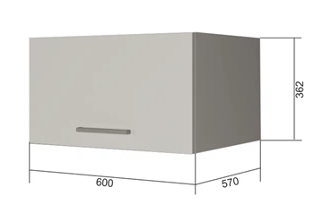 Шкаф навесной ВГ60Г, Белое гладкое Ламарти/Антрацит в Костроме