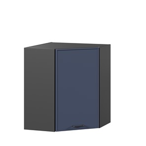 Настенный угловой шкаф Индиго ЛД 298.610.000.158, Чёрный/Тёмно-синий в Костроме