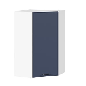 Шкаф кухонный угловой высокий Индиго ЛД 298.620.000.117, Белый/Тёмно-синий в Костроме