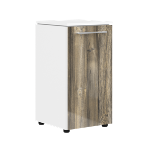 Низкий шкаф колонна MORRIS Дуб Базель/белый MLC 42.1 (429х423х821) в Костроме